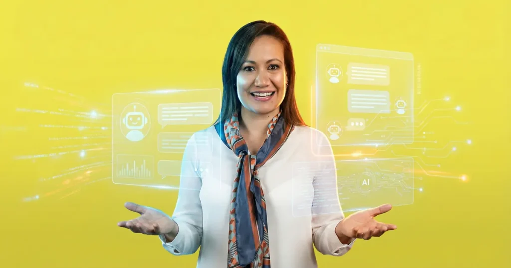 Avatar de IA de Carolina Corcho generado con Google Veo para campaña política